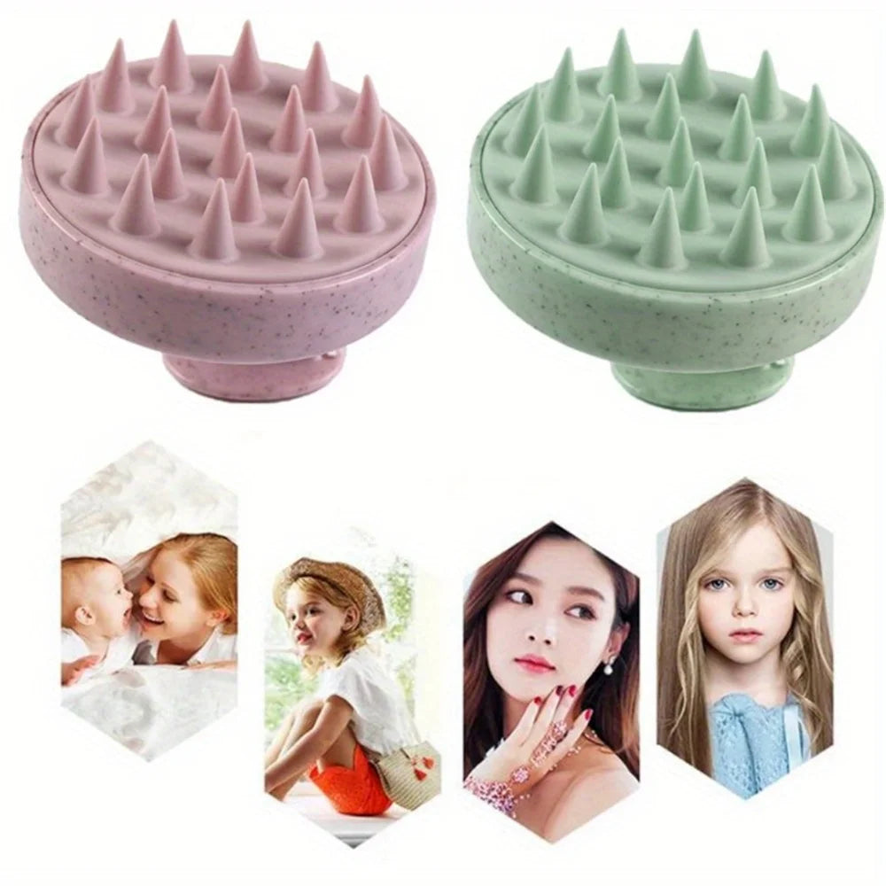 Escova de Silicone para Massagem e Lavagem de Cabelo