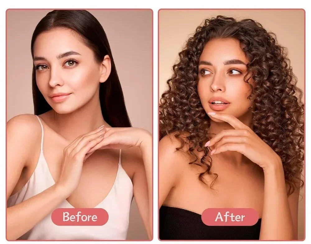 Modelador de Cabelo Sem Calor em Seda – Caracóis Fáceis e Naturais