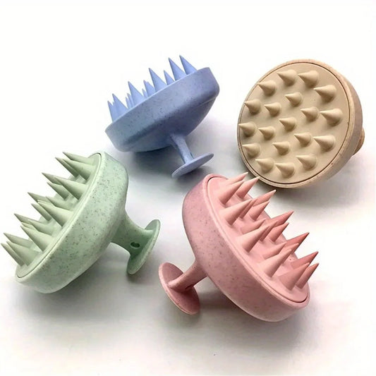 Escova de Silicone para Massagem e Lavagem de Cabelo