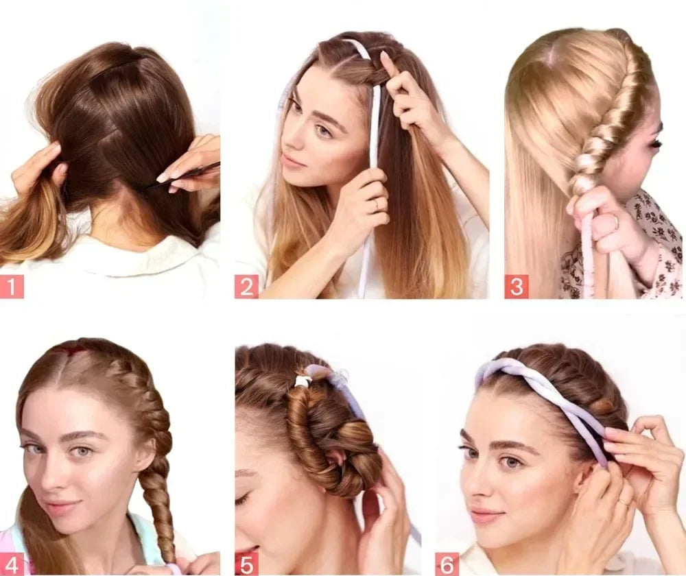 Modelador de Cabelo Sem Calor em Seda – Caracóis Fáceis e Naturais